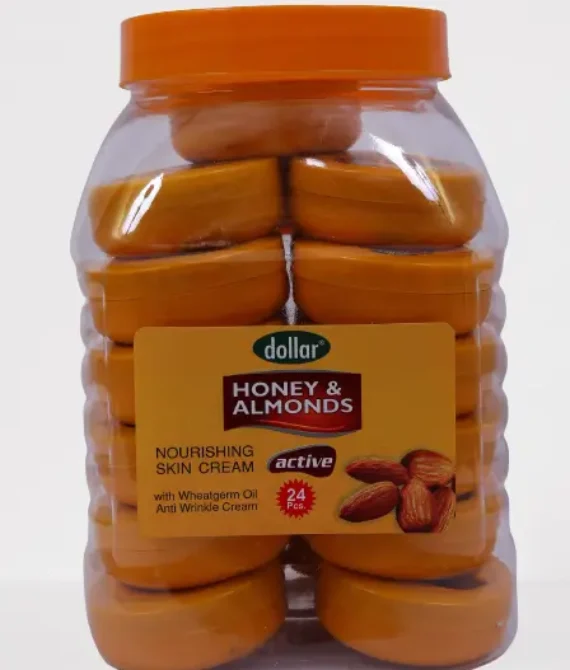 Dollar Honey & Almond 15 Ml. Cream Jar 24 Pcs Pack